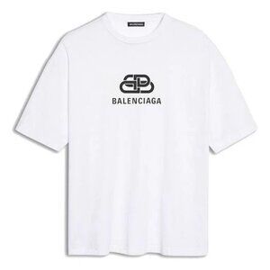 New balenciaga logo tee Men